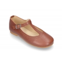 Little T-Strap Mary Jane shoes in nappa leather and seasonal colors.