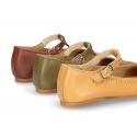 Little T-Strap Mary Jane shoes in nappa leather and seasonal colors.