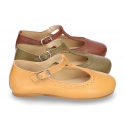 Little T-Strap Mary Jane shoes in nappa leather and seasonal colors.