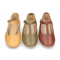 Little T-Strap Mary Jane shoes in nappa leather and seasonal colors.