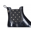 Ankle rain boots with elastic band with STARS design.