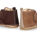 Little Safari boots for babies laceless and with wool knit lining.