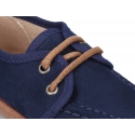 Autumn winter canvas moccasin shoes wallabee style.