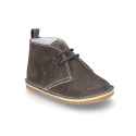 Little Safari boots for babies in suede leather with SUPER FLEXIBLE soles.