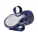 Classic little Mary Janes angel style in suede leather with STARS print design for baby.