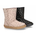 Botas tipo Australianas en piel serraje con ESTRELLAS forradas con pelo.