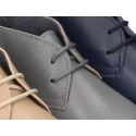 New Nappa leather ankle boot shoes with thinner shape with shoelaces.