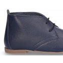 New Nappa leather ankle boot shoes with thinner shape with shoelaces.