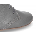 New Nappa leather ankle boot shoes with thinner shape with shoelaces.