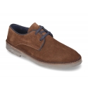 New classic suede leather Blucher style shoes for gentleman.