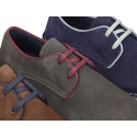 New classic suede leather Blucher style shoes for gentleman.