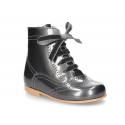 New classic Pascuala style ankle boots in METAL patent leather.