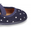 Litte Mary Jane shoes angel style with STARS print design.
