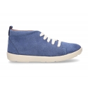 New casual tennis style shoes ankle boots style in suede leather.