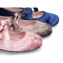 Special satin velvet canvas Ballet shoes angel style to dress.