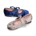 Special satin velvet canvas Ballet shoes angel style to dress.