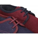 Oxford style shoes with thinner shape in suede leather.