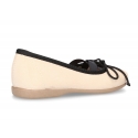 Autumn-winter canvas FASHION ballet flats with crossed bands.