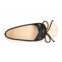 Autumn-winter canvas FASHION ballet flats with crossed bands.