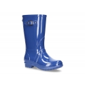 Classic SHINY rain boots with buckle design for kids.