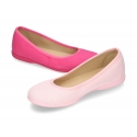 Cotton dress canvas Ballet flat shoes with elastic design for girls.