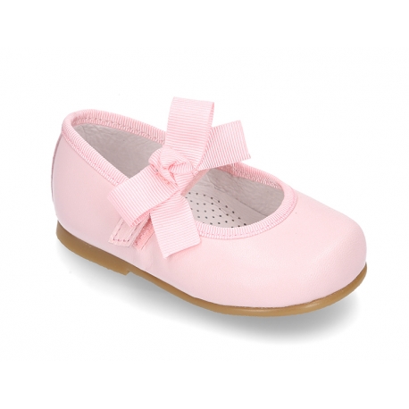 New Classic little Mary Jane shoes with hook and loop strap and BOW.