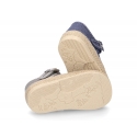 Cotton canvas T-Strap shoes espadrille style for babies.