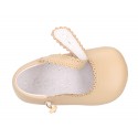 Soft Nappa leather little Mary Jane shoes with button for baby.