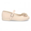 New spring summer canvas Mary Janes with FLOWER design.