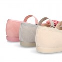 New spring summer canvas Mary Janes with FLOWER design.