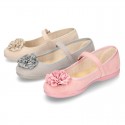 New spring summer canvas Mary Janes with FLOWER design.