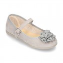 New spring summer canvas Mary Janes with FLOWER design.