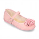 New spring summer canvas Mary Janes with FLOWER design.