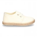 Special CEREMONY laces up shoes espadrille style with ties closure.