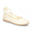 Silk Canvas CEREMONY ballet flat shoes dancer style.