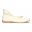 Silk Canvas CEREMONY ballet flat shoes dancer style.