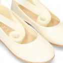 Silk Canvas CEREMONY ballet flat shoes dancer style.