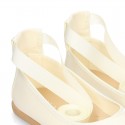 Silk Canvas CEREMONY ballet flat shoes dancer style.