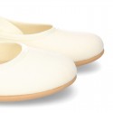 Silk Canvas CEREMONY ballet flat shoes dancer style.