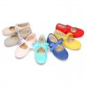 New Spring summer canvas ballet flat angel style.