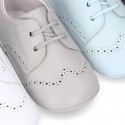 Soft Nappa leather BLUCHER style shoes for baby.