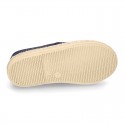 Cotton canvas SLIP ON Espadrille shoes with elastic bands for kids.