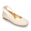 LINEN CEREMONY Ballet flats dancer style.