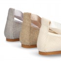 LINEN CEREMONY Ballet flats dancer style.