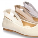 LINEN CEREMONY Ballet flats dancer style.