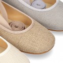 LINEN CEREMONY Ballet flats dancer style.