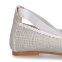 LINEN CEREMONY Ballet flats dancer style.