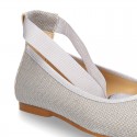 LINEN CEREMONY Ballet flats dancer style.