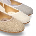 LINEN CEREMONY Ballet flats dancer style.