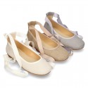 LINEN CEREMONY Ballet flats dancer style.